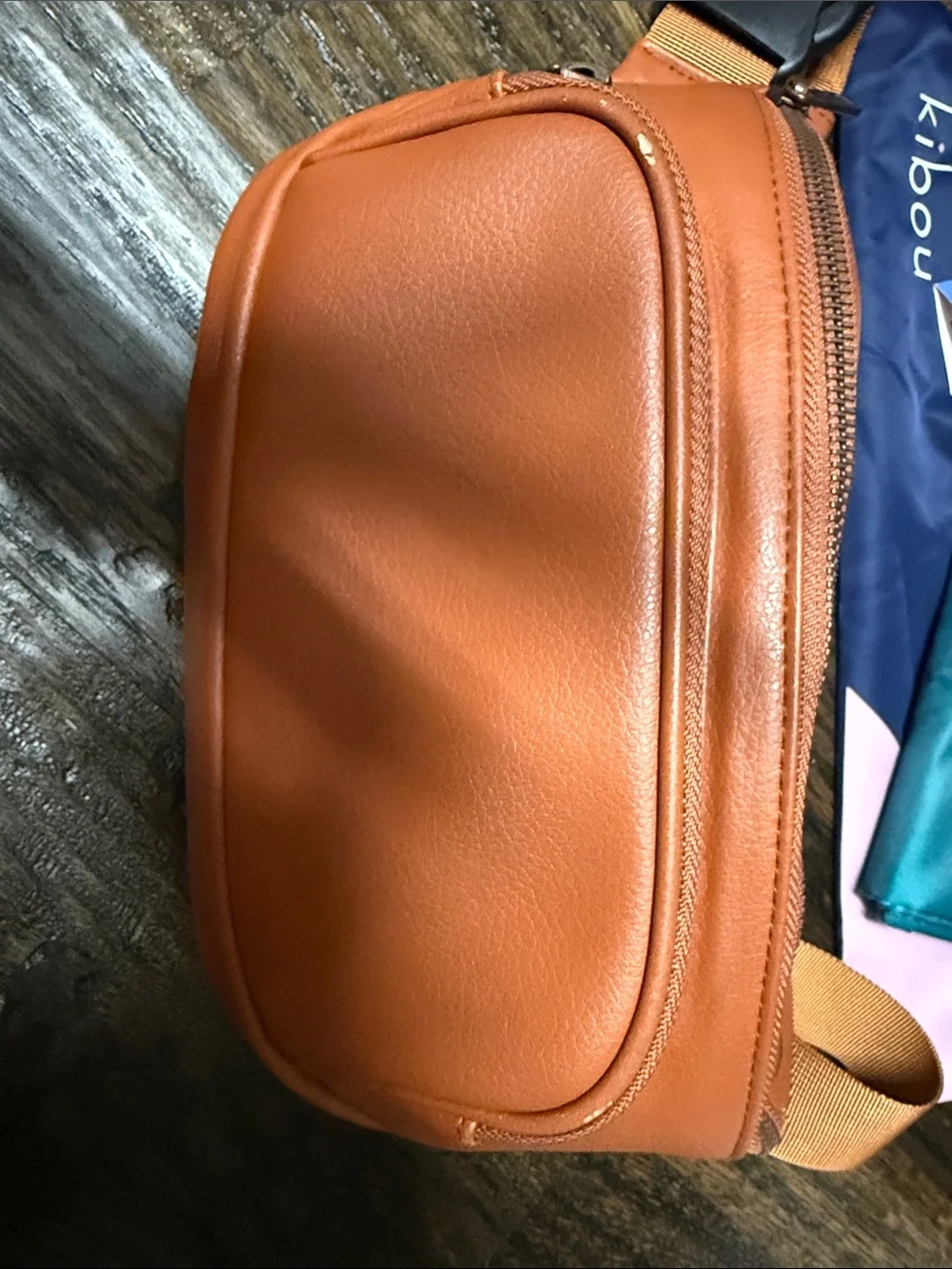 Kibou Brown Leather Fanny Diaper Pack